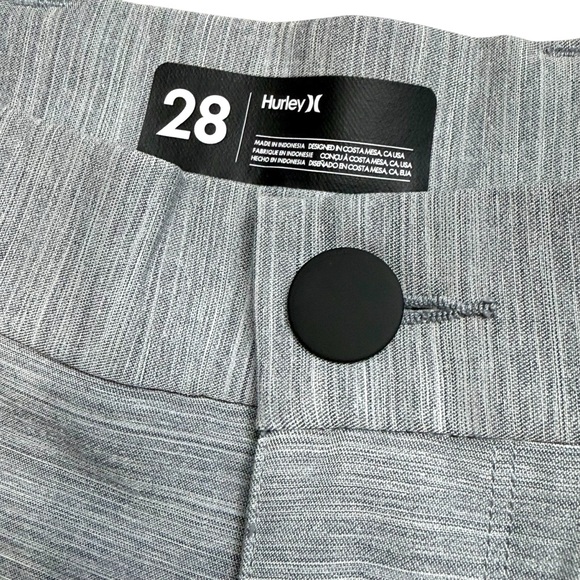 Hurley Men's Gray Shorts Size 28 Excellent preowned condition 10” - Picture 5 of 8
